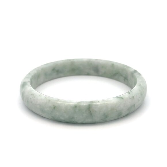 Natural Jade Gemstone Bangle Bracelet Size 7.5 inches - Picture 8 of 10
